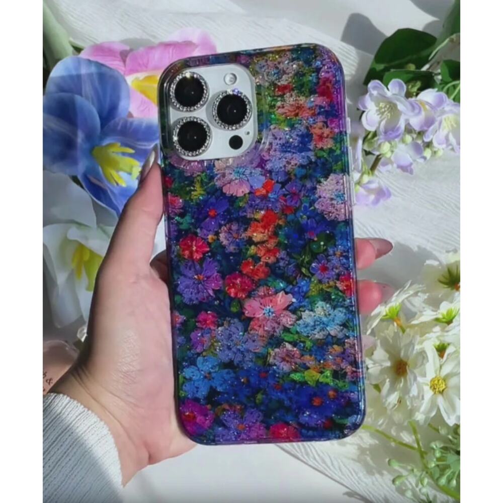 Luxy Lemon Purple Wildflower iPhone 14 Pro Max MagSafe Phone Case